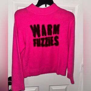 Soft mid turtleneck Warm Fuzzzies hot pink sweater size xs